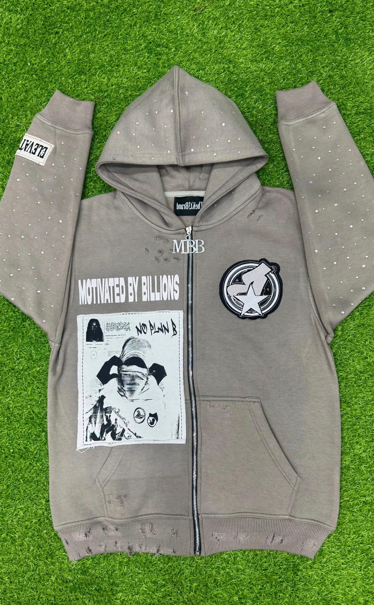 Grey “no plan b” MBB jacket