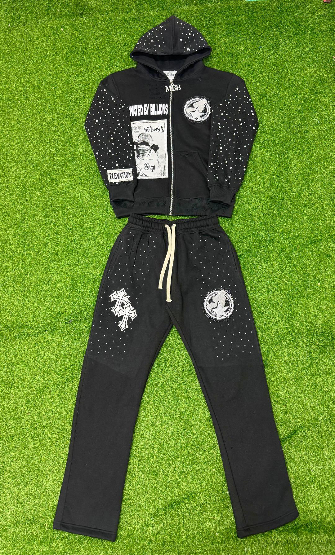 Black “No plan B” jumpsuit