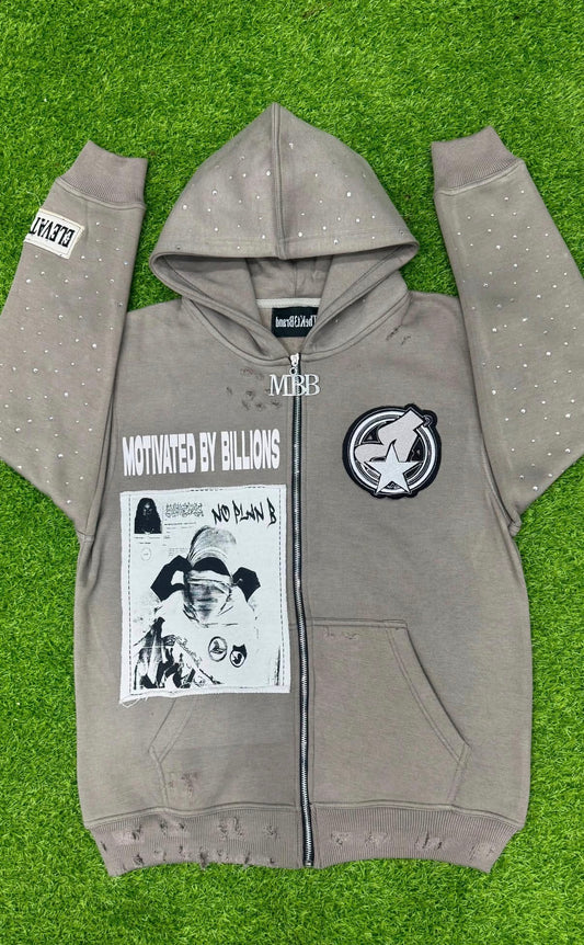 Grey “no plan b” MBB jacket