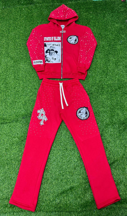 Red “No plan B” jumpsuit